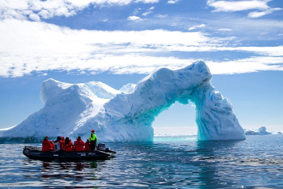 Image: tourists in Antarctica