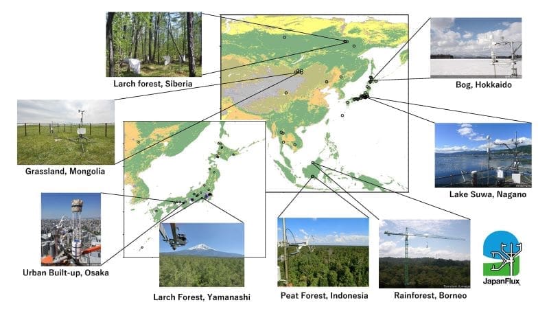 Climate Science Digest: August 27, 2025 Image: Observation sites in Japan and neighboring regions