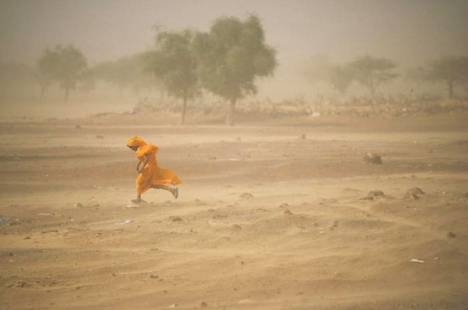 Scientists outline bold food system reforms to reverse global land degradation Image: sand and dust storm