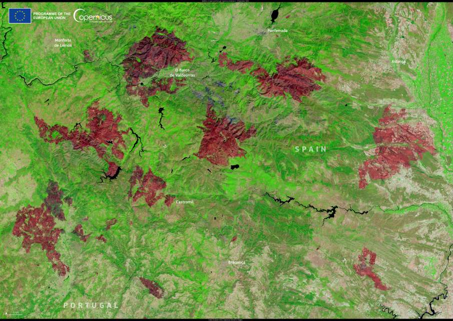 Satellite Image: Spain and Portugal