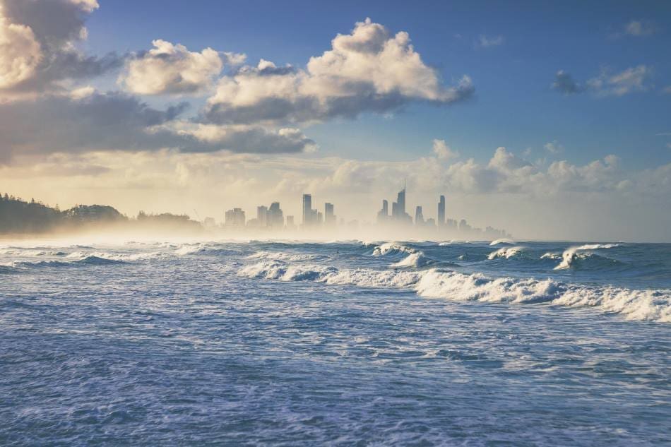 Image: Sea Near Buildings (Burleigh Heads, QLD, Australia)
