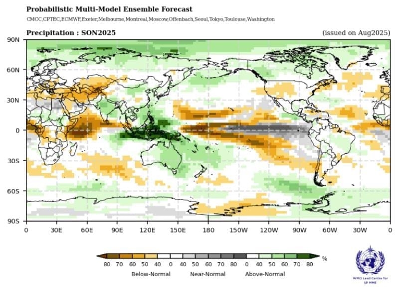 Image: map precipitation forecast
