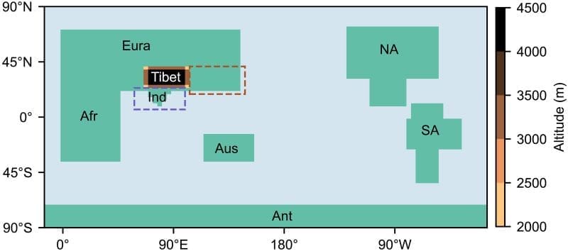 Image: Graphic - Idealized continental and orographic configuration