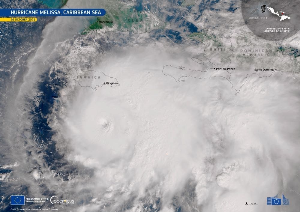 Image of the day: The Eye of Hurricane Melissa South of Jamaica Satellite Image: Hurricane Melissa, Caribbean Sea