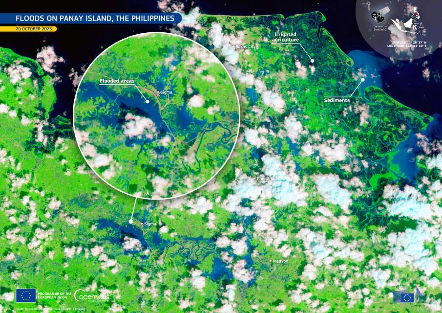 Satellite Image: Panay Island, the Philippines