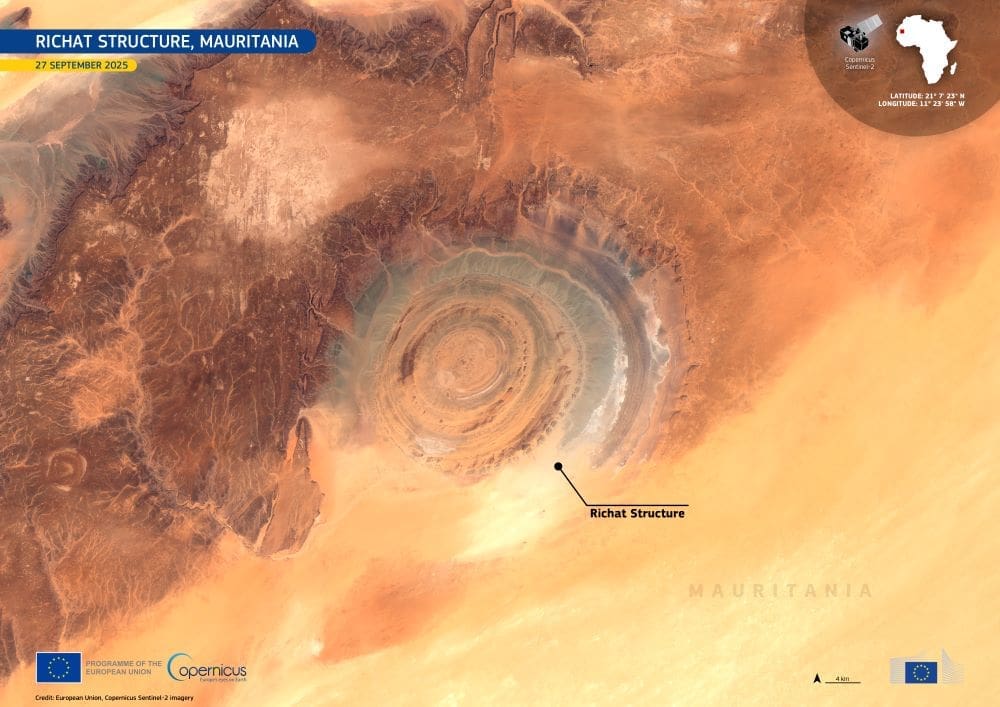 Satellite Image: The Richat Structure, Mauritania