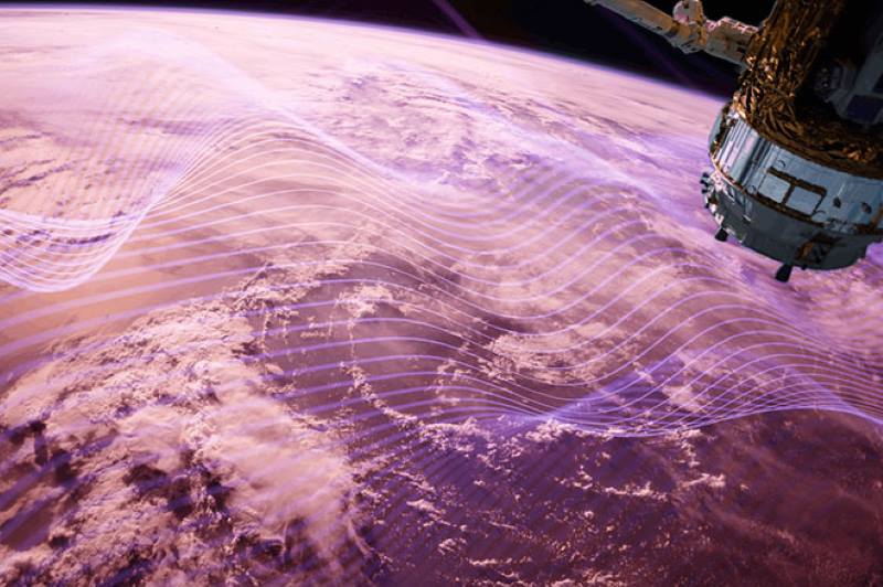 Image: Radio waves in the ionosphere