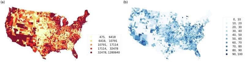 Image: map of US from A Comprehensive Dataset of Residential Air Conditioning Prevalence in the Continental United States