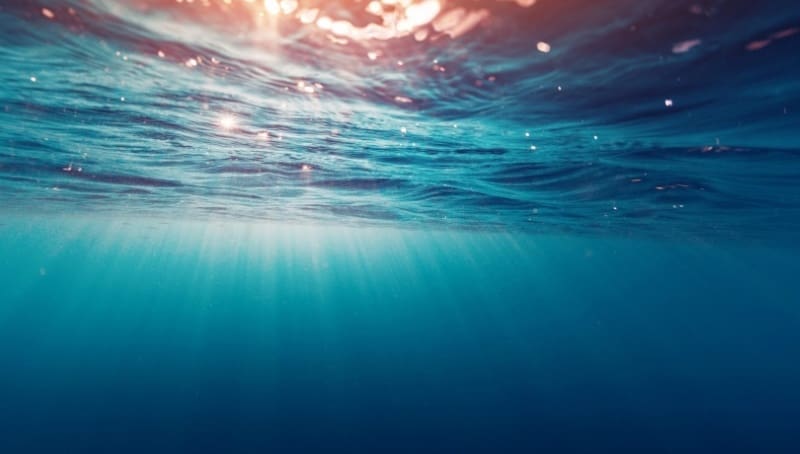 Image: under water, Sun rays