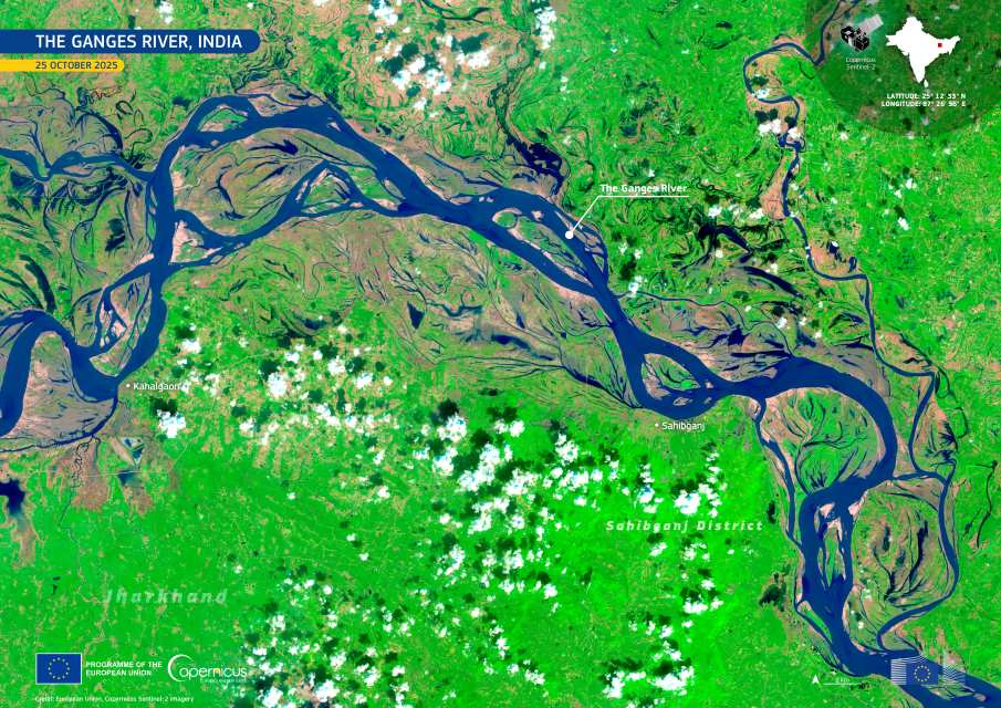 Image of the day: Ganges River in eastern India Satellite Image: The Ganges River, India