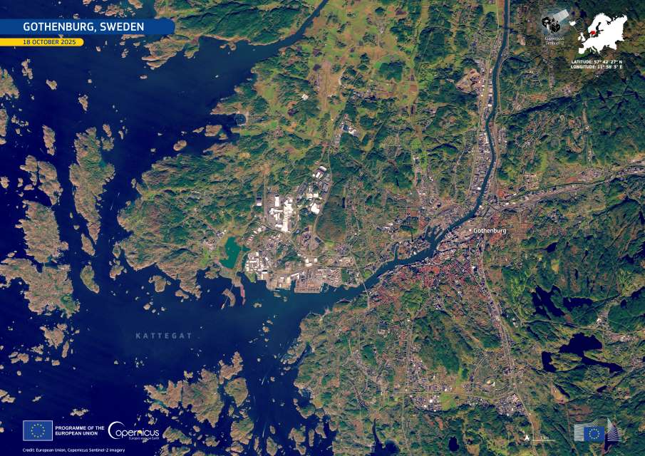 Image of the day: Gothenburg toward climate neutrality Satellite Image: Gothenburg, Sweden
