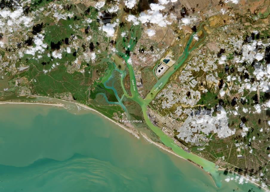 Image of the day: Colours shaped by the Huelva estuary Satellite Image: Huelva estuary, Spain