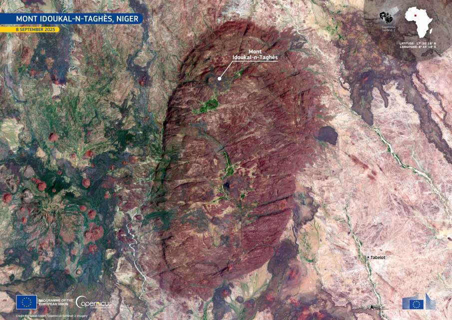 Satellite Image: Mont Idoukal-n-Taghès, Niger
