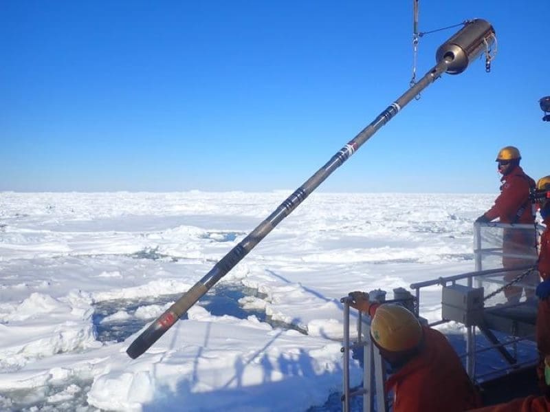 Image: Marine sediment coring from the icebreaker Shirase during the 61st Japanese Antarctic Research Expedition (2019–2020)