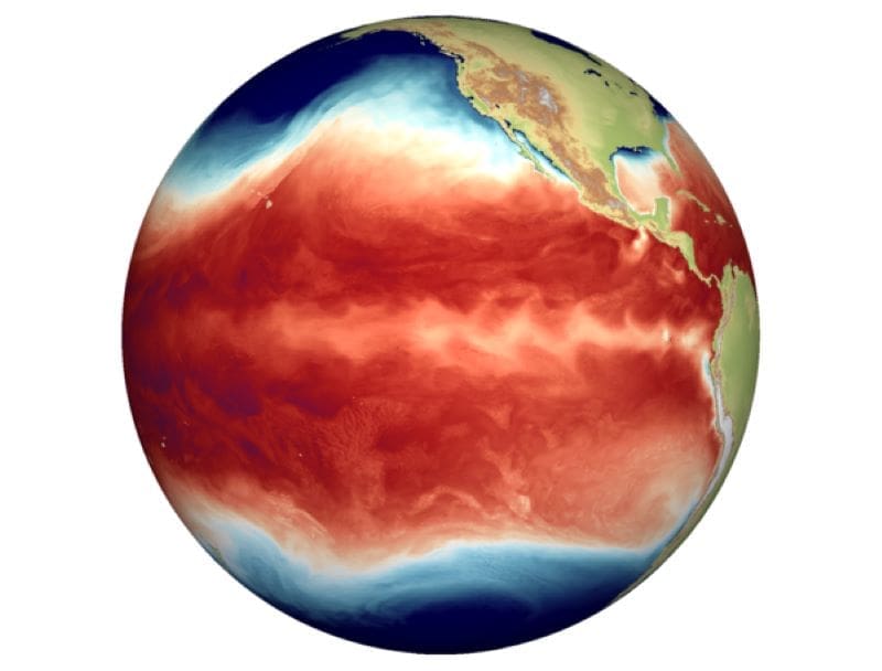 Image: Figure 1. Snapshot of eastern Pacific sea surface temperatures