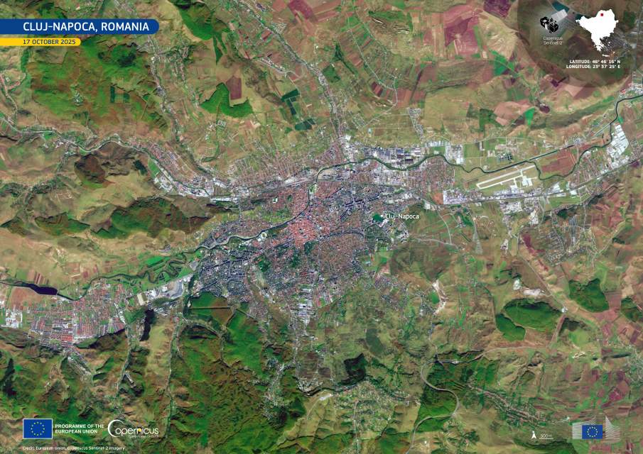 Satellite Image: Cluj-Napoca, Romania
