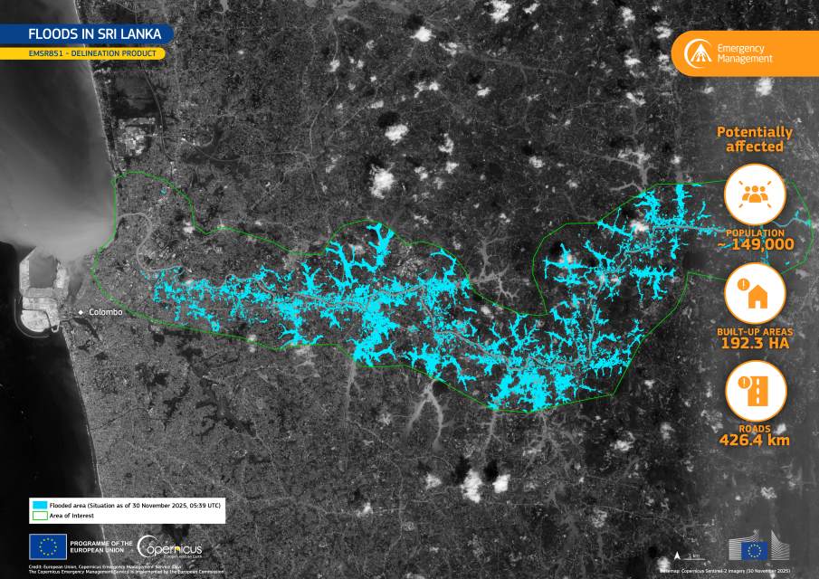 Satellite Image: Colombo area, Sri Lanka