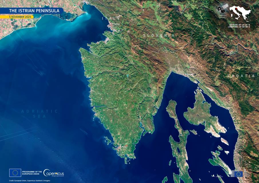 Satellite Image: The Istrian Peninsula