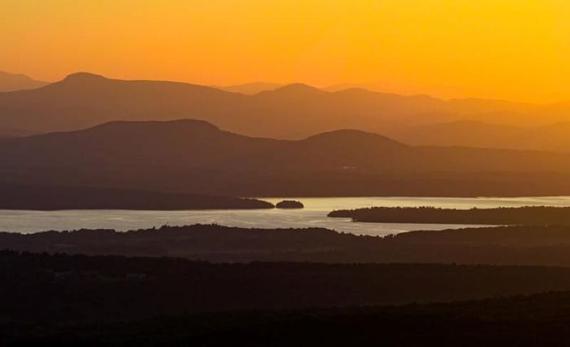 Image: Hazy skies over Lake Champlain