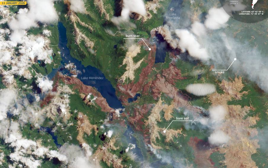 Satellite Image: Province of Chubut, Argentina