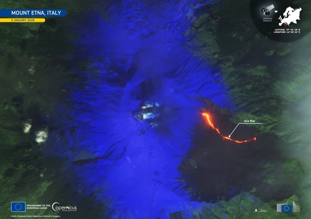 Satellite Image: Mount Etna, Italy