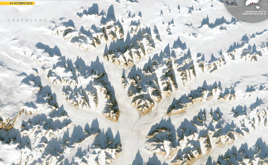 Satellite Image: Southeastern Greenland