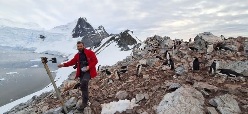 Image: Dr Igncio Juarez with Chinstrap colon