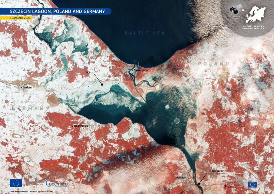 Satellite Image: Szczecin Lagoon, Poland and Germany