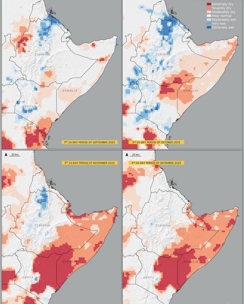 Image: East Africa drought - September - December 2025