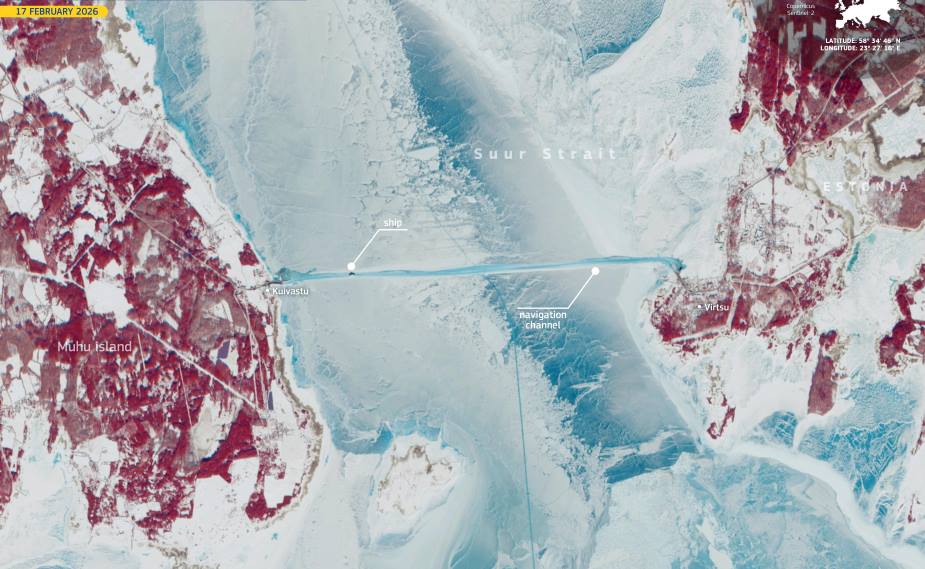 Satellite Image: Suur Strait (Suur väin), Estonia