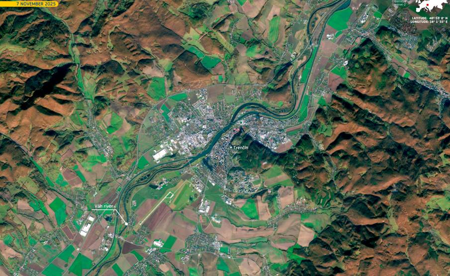 Satellite Image: Trenčín, Slovakia