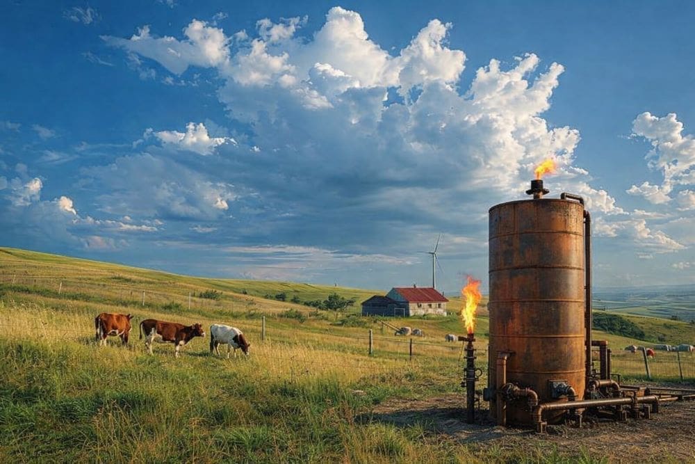 Image: Livestock agriculture and fossil fuel infrastructure are among the main human-driven methane sources identified in recent research (s. methane emissions)
