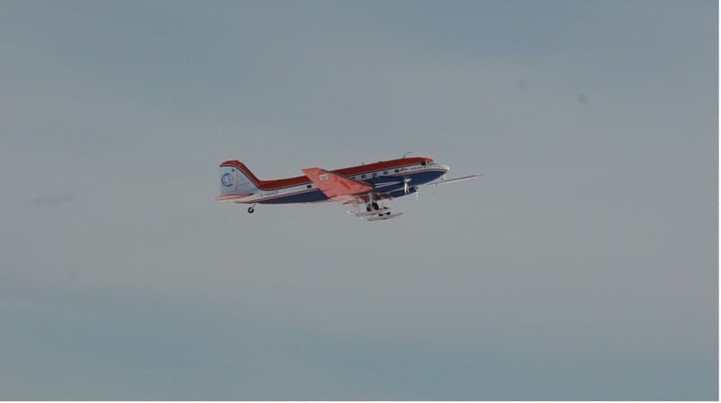 Image: Polar 6 taking off for its first measurement flight on 21 January 2026, Antarctica (s. study of the Antarctic cloud formation)