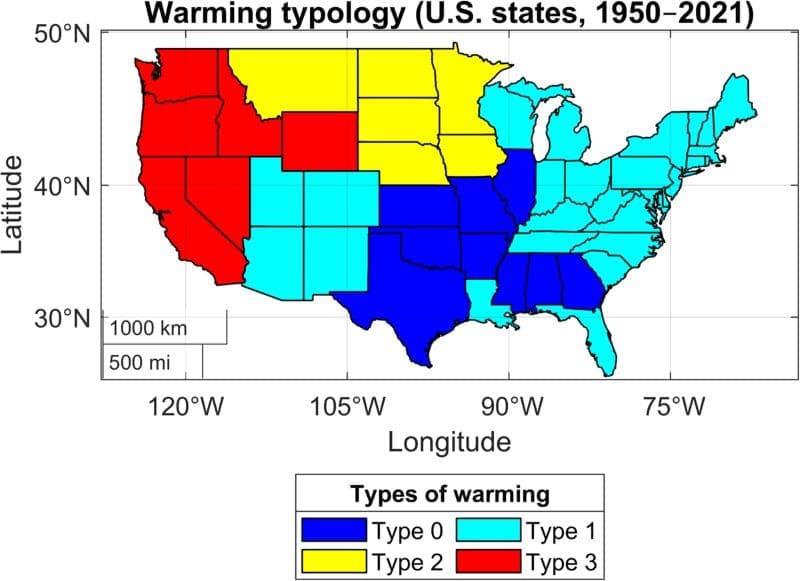 Image: Climate change typology by state 