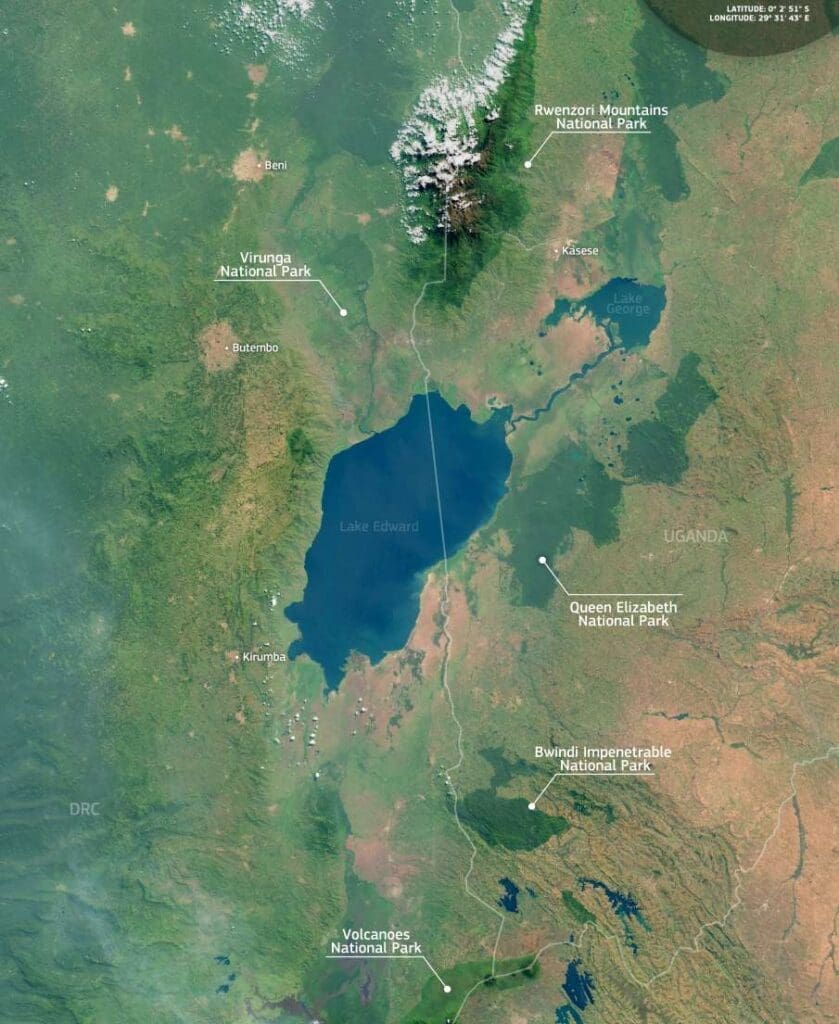 Image of the day: The Greater Virunga Landscape on World Wildlife Day Satellite Image: The Greater Virunga Landscape, Africa