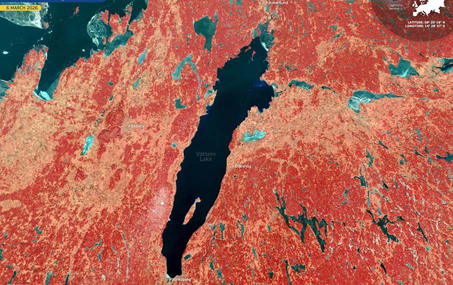 Satellite Image: Lake Vättern, Sweden