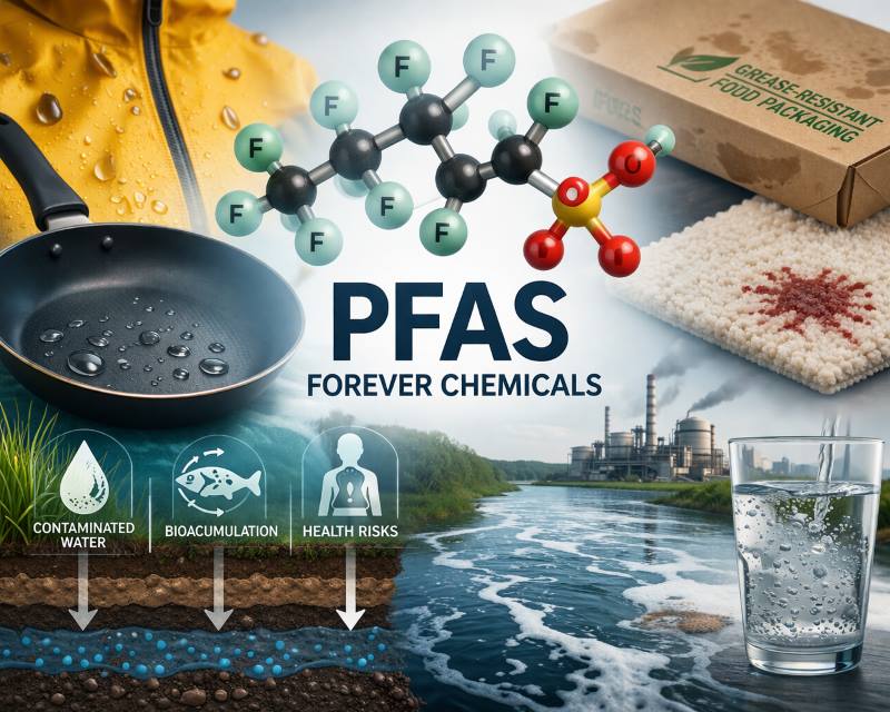 Image: PFAS contamination concept (s. forever chemicals)