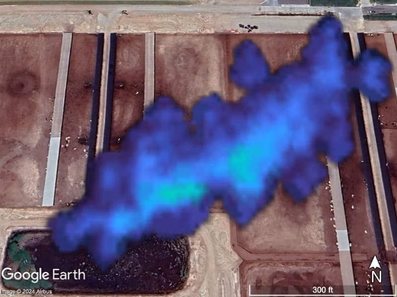 Image: Dairy digester plume 