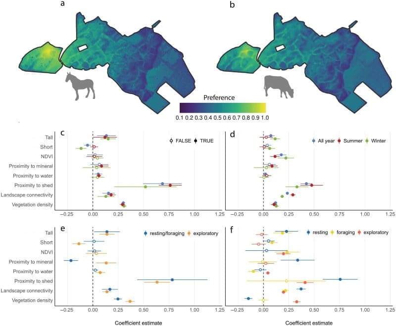 Climate Science Digest: March 3, 2026 Image: Fig 2 - Space-Use by Feral Cattle and Horses Shapes Vegetation Structure in a Trophic Rewilding Area