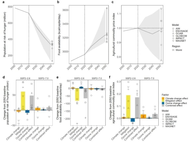 Image: Graphic - Reduced air pollution from climate mitigation could boost crop yields and lower hunger risk