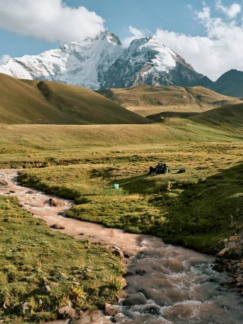 Image: A stream in the Kyzylsu catchment area (river basin) The Pamir Mountains