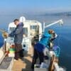 How soil bacteria move into lakes by gaining or losing genes Image: UZH researchers from the Limnological Station conducting microbial monitoring on Lake Zurich