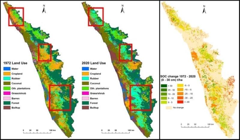 Climate Science Digest: April 10, 2026 Image: Graphical Abstract - 'Spatiotemporal dynamics of soil organic carbon stocks due to plantation expansion and other land use changes in Kerala, India (1972–2020)' (s. climate science)