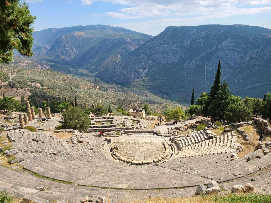 Greece's ancient sites get climate-change checkup Image: The Ancient Theater of Delphi, Greece