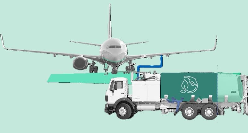 Europe's green jet fuels see upside in Iran war Image: collage, airplane, truck with Sustainable Aviation Fuel. jet fuels