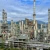 Image: large industrial area; refinery