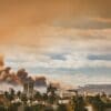 Wildfires caused huge losses in 2025 despite one of the lowest burn areas on record Image: Smoke from the Eaton Fire rises over Los Angeles, viewed from Koreatown in January 2025, wildfire