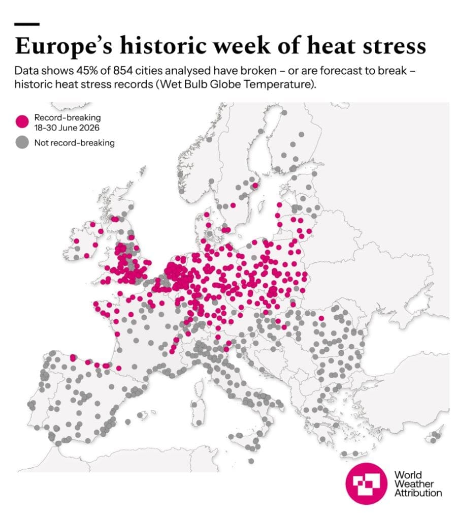 Image: Figure 2 - 'Fossil fuel emissions have rapidly worsened European heatwaves in just a few decades'