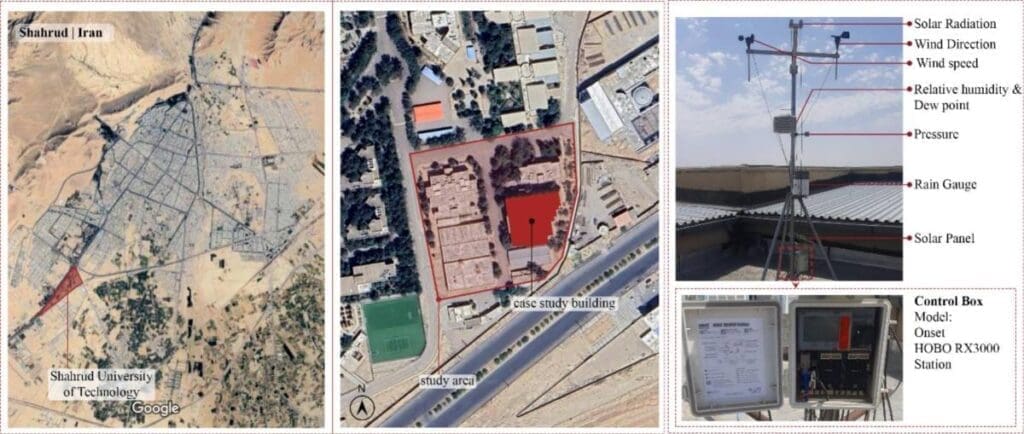 Image: Fig. 2 - The location of case study building and local station