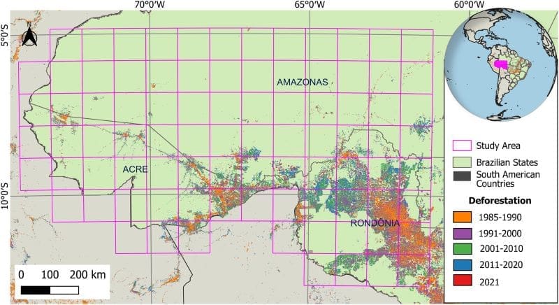 Amazon dry season lengthens as drought risk grows Image: Fig. 1 - 'Dry-Season Water Deficits in the Southwestern Amazon Under High Emissions'